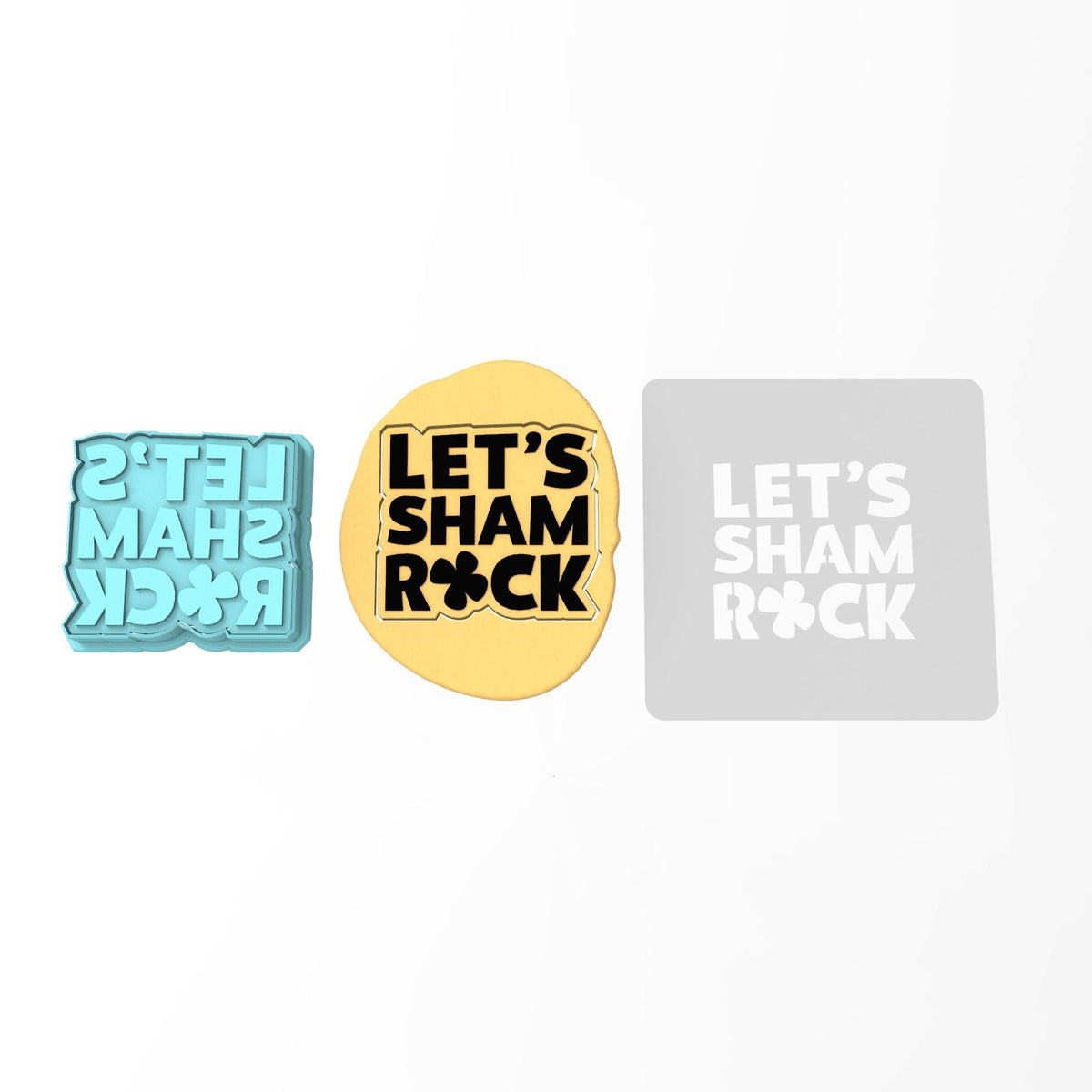 Let's Sham Rock Cookie Cutter | Stamp | Stencil