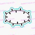 Light Oval Plaque Cookie Cutter | Stamp | Stencil
