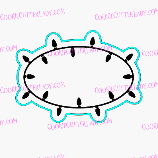 Light Oval Plaque Cookie Cutter | Stamp | Stencil