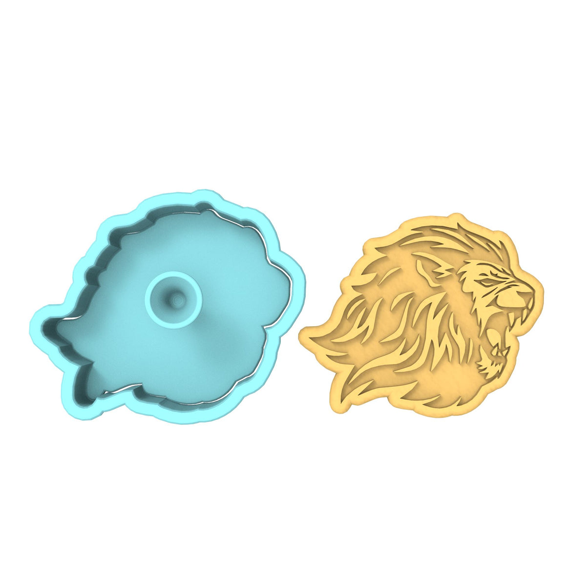 Lion Cookie Cutter | Stamp | Stencil #A Animals & Dinosaurs Cookie Cutter Lady 