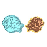 Lion Cookie Cutter | Stamp | Stencil #A Animals & Dinosaurs Cookie Cutter Lady MINI - 2 Inches (5cm) **BUNDLE** Cutter + Stamp 