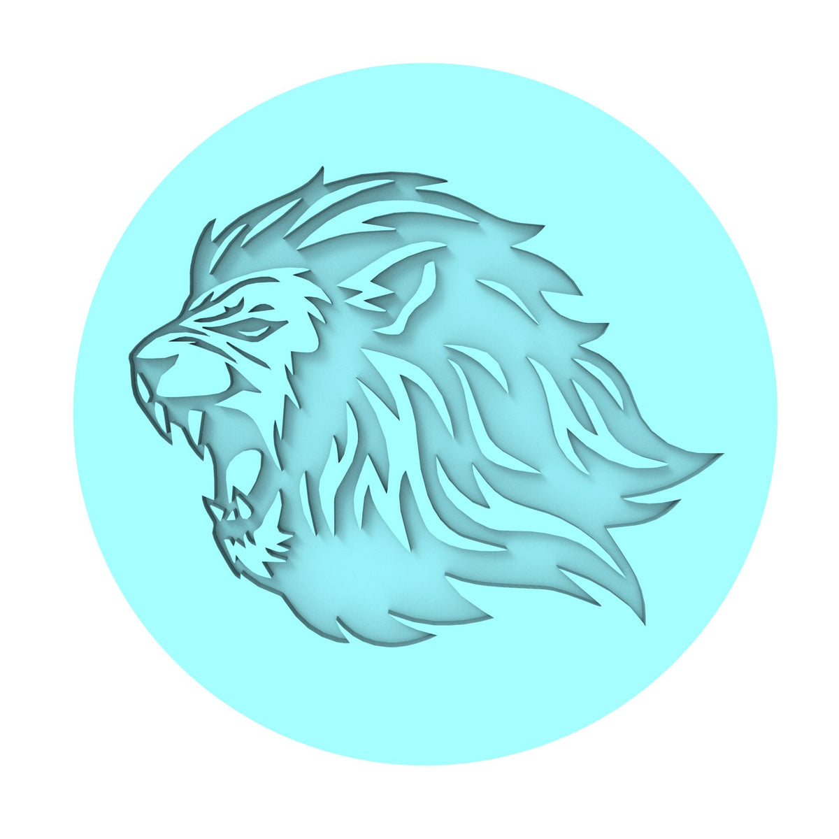 Lion Cookie Cutter | Stamp | Stencil #A Animals & Dinosaurs Cookie Cutter Lady MINI - 2 Inches (5cm) Debosser ONLY 