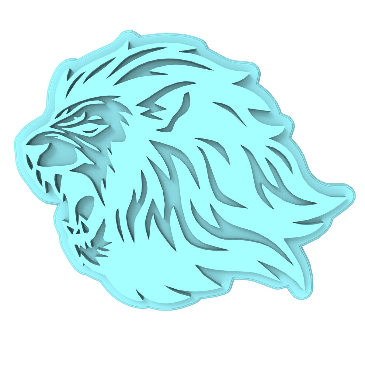 Lion Cookie Cutter | Stamp | Stencil #A Animals & Dinosaurs Cookie Cutter Lady MINI - 2 Inches (5cm) Stamp ONLY 