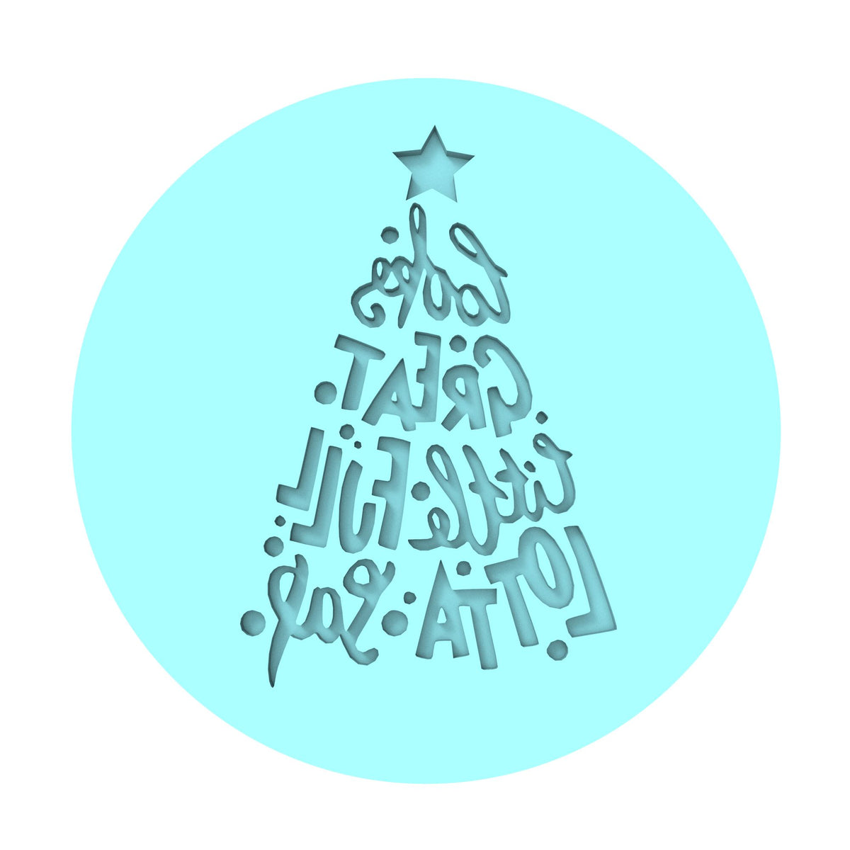 Little Full Lotta Sap Cookie Cutter | Stamp | Stencil #2 Xmas / Winter / NYE Cookie Cutter Lady MINI - 2 Inches (5cm) Debosser ONLY 