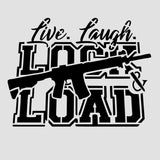 Live Laugh Lock & Load Cookie Cutter | Stamp | Stencil #1