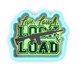 Live Laugh Lock & Load Cookie Cutter | Stamp | Stencil #1