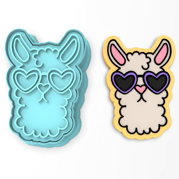 Llama with Sunglasses Cookie Cutter | Stamp | Stencil #1