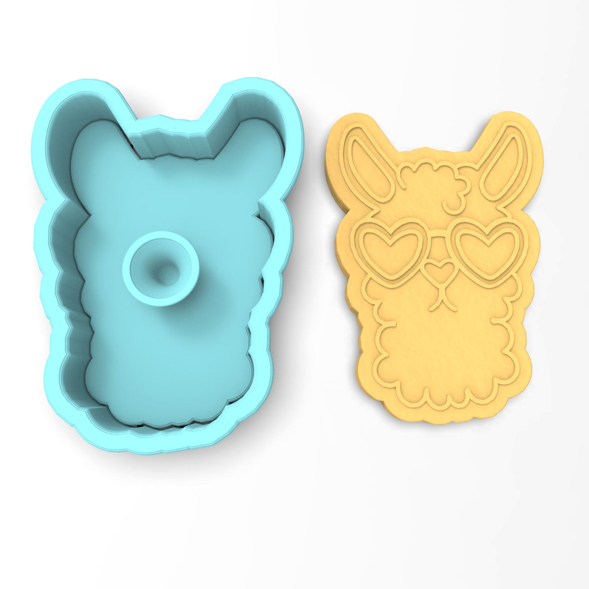 Llama with Sunglasses Cookie Cutter | Stamp | Stencil #1