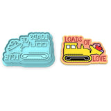 Loads of Love Cookie Cutter | Stamp | Stencil #1 Comic Book / Vehicles Cookie Cutter Lady 2 Inch Small Cupcake Cutter + Stamp No