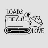 Loads of Love Cookie Cutter | Stamp | Stencil #1 Comic Book / Vehicles Cookie Cutter Lady 2 Inch Small Cupcake Stencil Only No