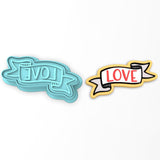 Love Banner Cookie Cutter | Stamp | Stencil