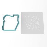 Love Cookie Cutter | Stamp | Stencil #1 Wedding / Baby / V Day Cookie Cutter Lady MINI - 2 Inches (5cm) **BUNDLE** Cutter + Stencil 
