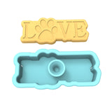 Love Dog Paw Horizontal Cookie Cutter | Stamp | Stencil #1