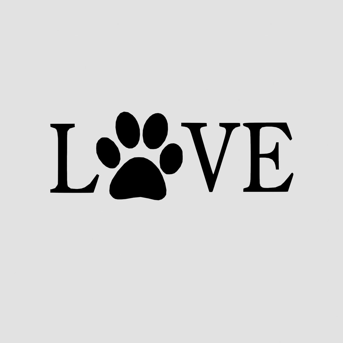 Love Dog Paw Horizontal Cookie Cutter | Stamp | Stencil #1