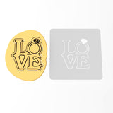 Love Engagement Cookie Cutter | Stamp | Stencil #1 Wedding / Baby / V Day Cookie Cutter Lady MINI - 2 Inches (5cm) Stencil ONLY 