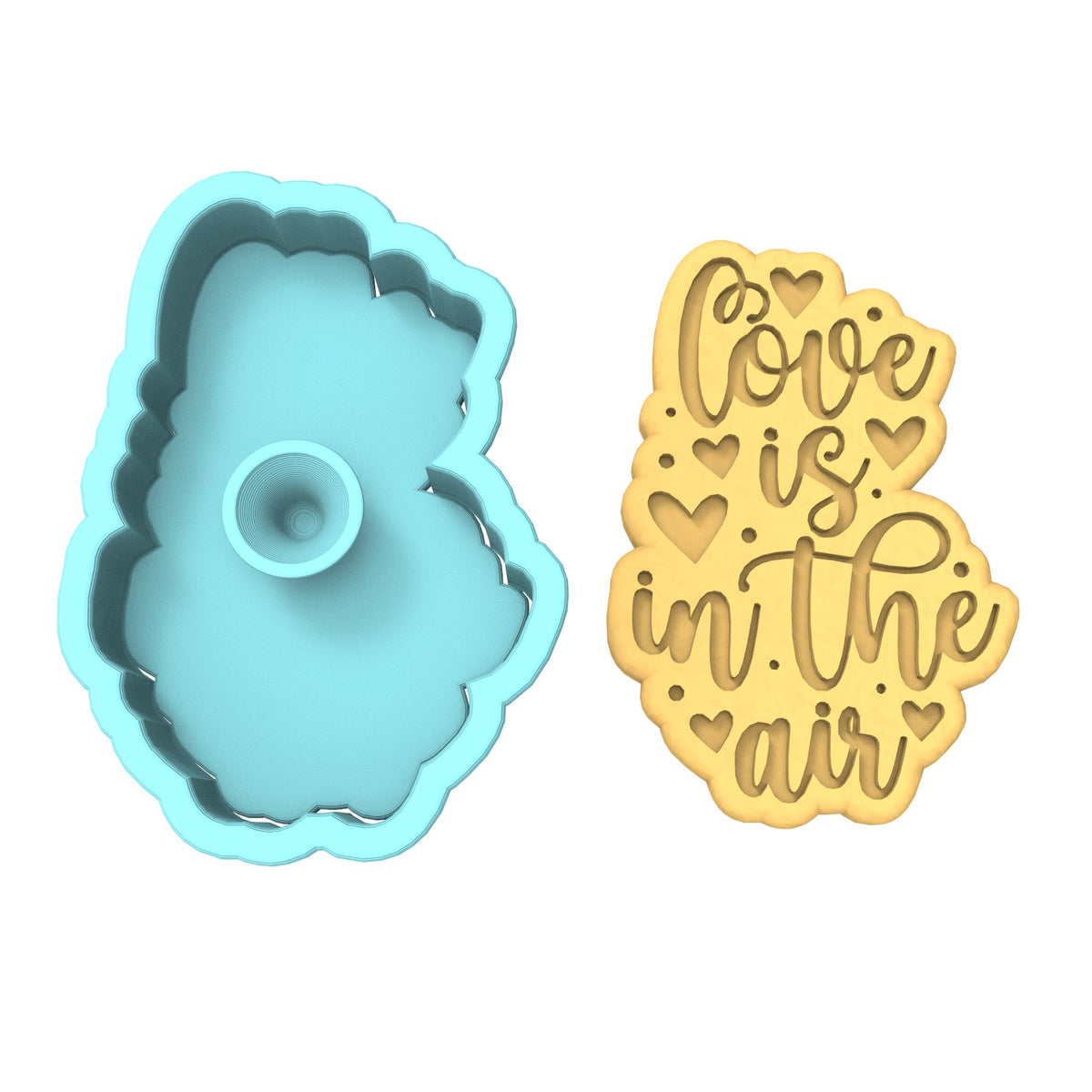 Love is in the Air Cookie Cutter | Stamp | Stencil Wedding / Baby / V Day Cookie Cutter Lady 