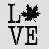 Love Leaf Cookie Cutter | Stamp | Stencil #1 Halloween / Fall Cookie Cutter Lady 2 Inch Small Cupcake Stencil Only No