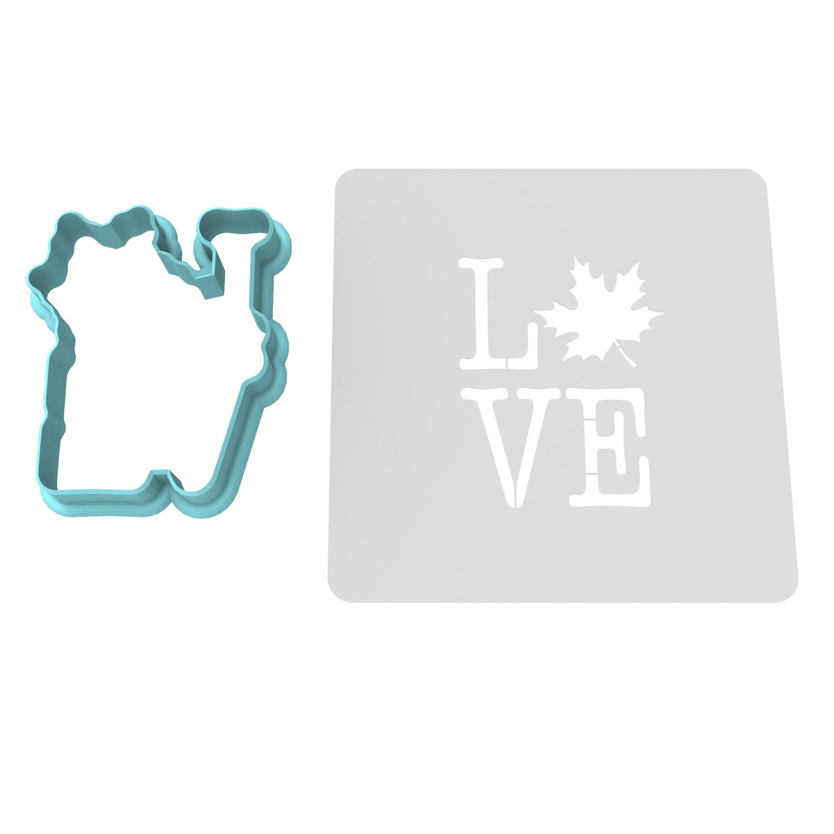 Love Leaf Cookie Cutter | Stamp | Stencil #1 Halloween / Fall Cookie Cutter Lady 2 Inch Small Cupcake Cutter Only Yes