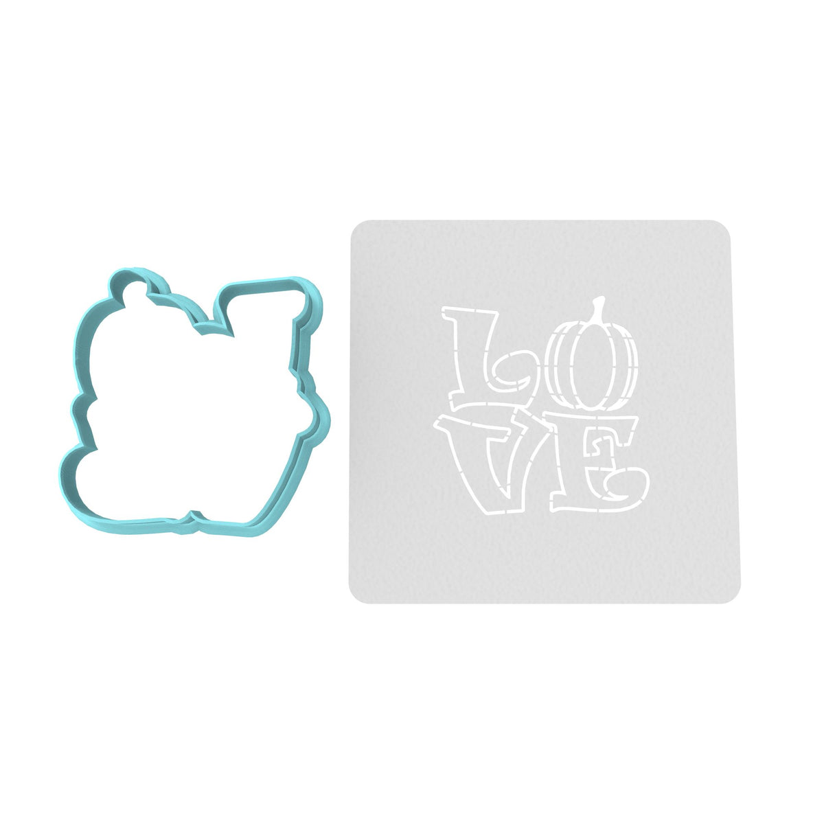 Love Pumpkin Cookie Cutter | Stamp | Stencil #1 Halloween / Fall Cookie Cutter Lady 2 Inch Small Cupcake Cutter Only Yes