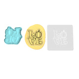 Love Pumpkin Cookie Cutter | Stamp | Stencil #1 Halloween / Fall Cookie Cutter Lady 2 Inch Small Cupcake Cutter + Stamp Yes