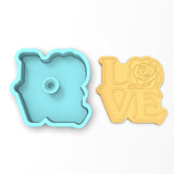 Love Rose Cookie Cutter | Stamp | Stencil #1