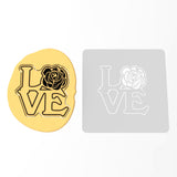 Love Rose Cookie Cutter | Stamp | Stencil #1 Wedding / Baby / V Day Cookie Cutter Lady MINI - 2 Inches (5cm) Stencil ONLY 