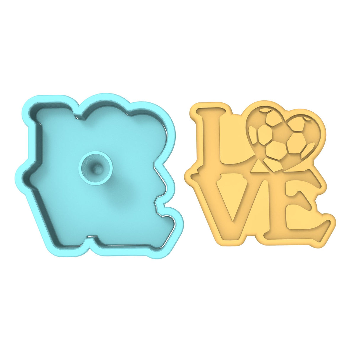 Love Soccer Cookie Cutter | Stamp | Stencil #1 transportation Cookie Cutter Lady 