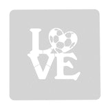 Love Soccer Cookie Cutter | Stamp | Stencil #1 transportation Cookie Cutter Lady MINI - 2 Inches (5cm) Stencil ONLY 