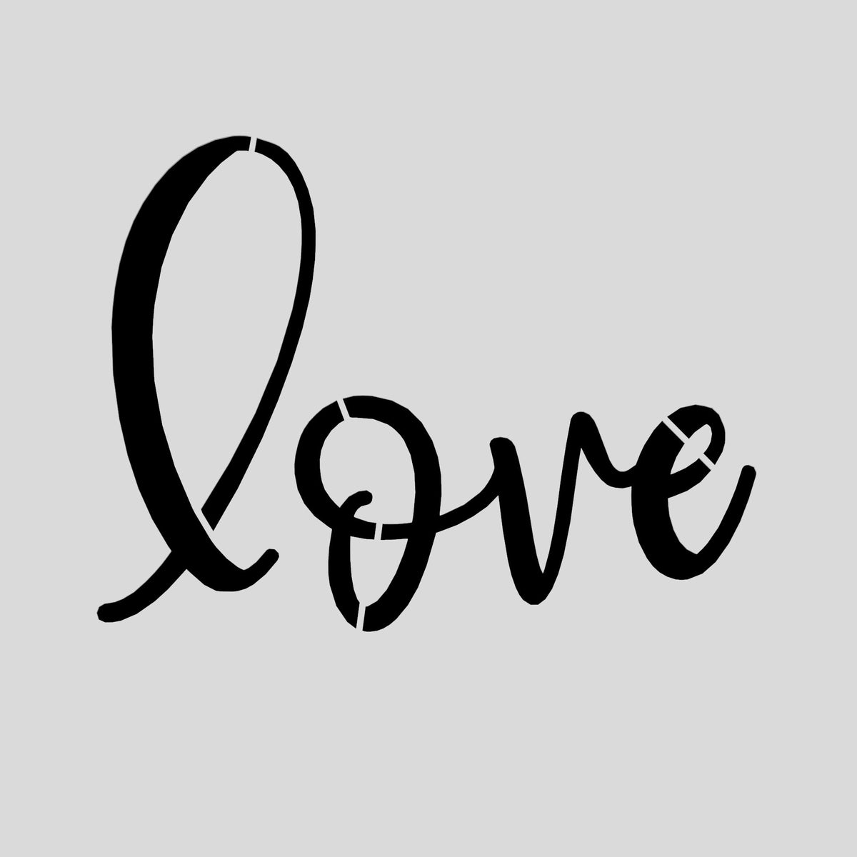 Love Word Cookie Cutter | Stamp | Stencil #1
