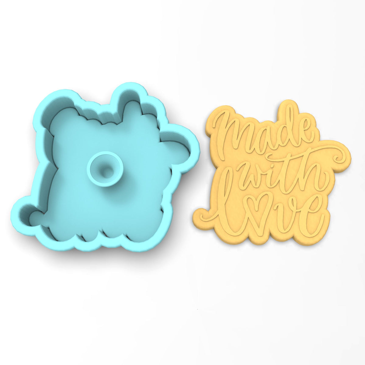 Made with Love Cookie Cutter | Stamp | Stencil #1