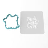 Made with Love Cookie Cutter | Stamp | Stencil #1 Wedding / Baby / V Day Cookie Cutter Lady 
