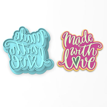 Made with Love Cookie Cutter | Stamp | Stencil #1