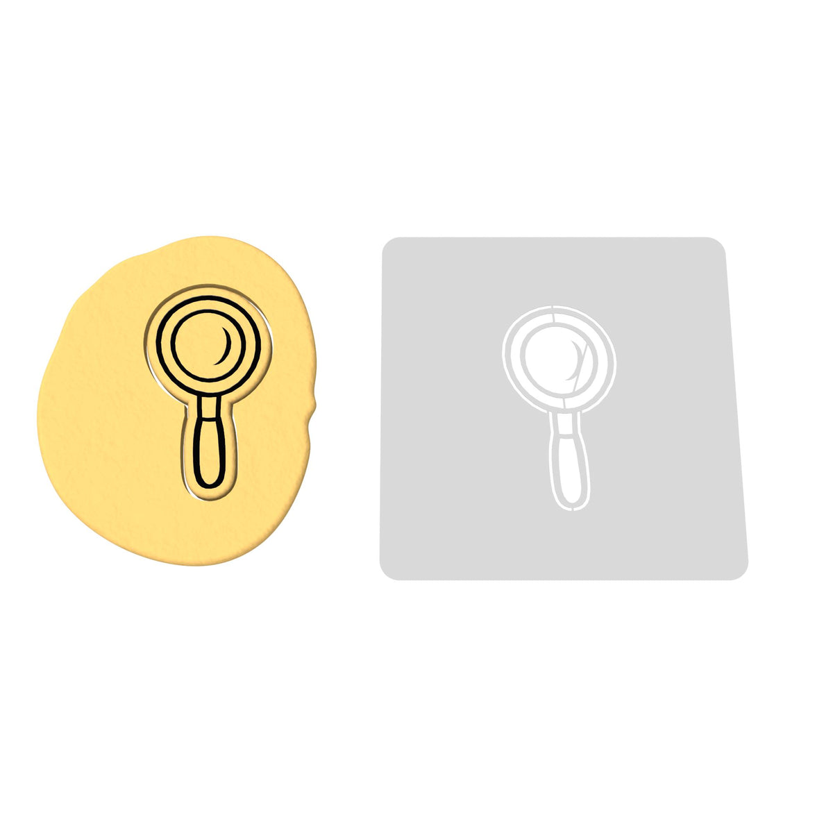 Magnifying Glass Cookie Cutter | Stamp | Stencil #1