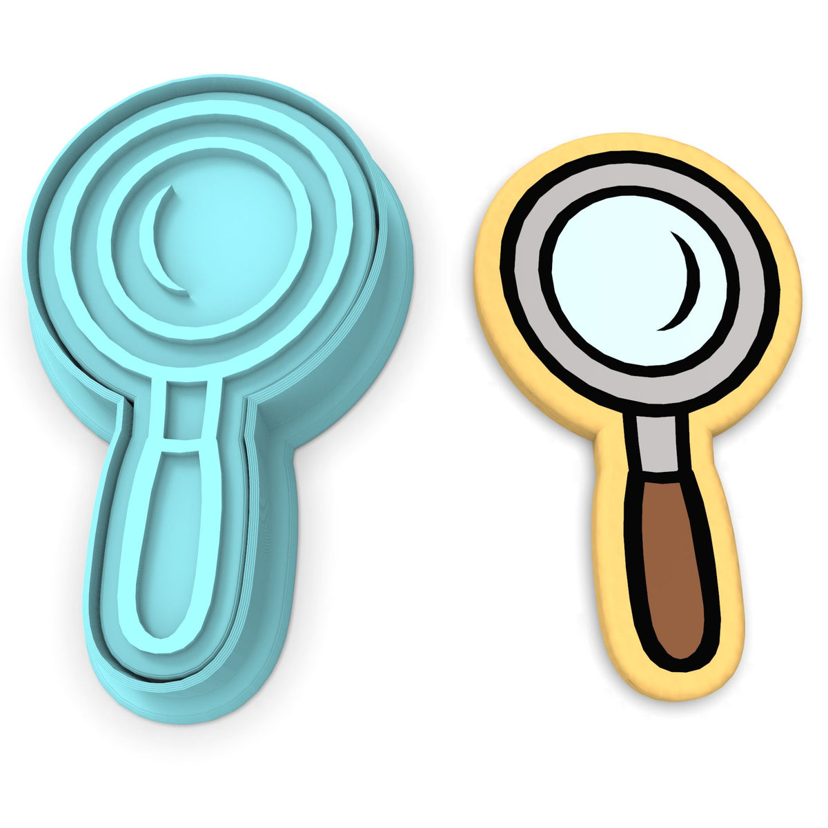 Magnifying Glass Cookie Cutter | Stamp | Stencil #1