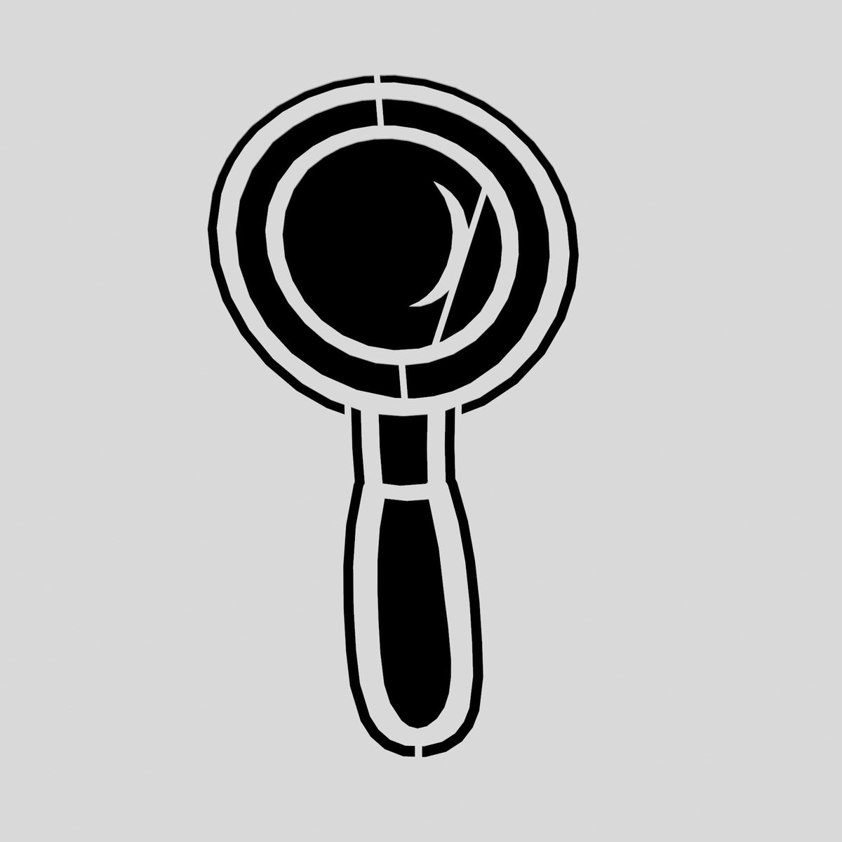 Magnifying Glass Cookie Cutter | Stamp | Stencil #1