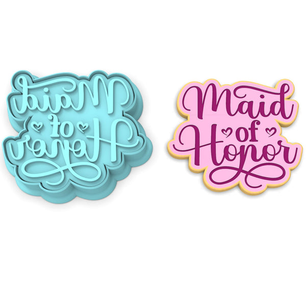 Maid of Honor Cookie Cutter | Stamp | Stencil #1
