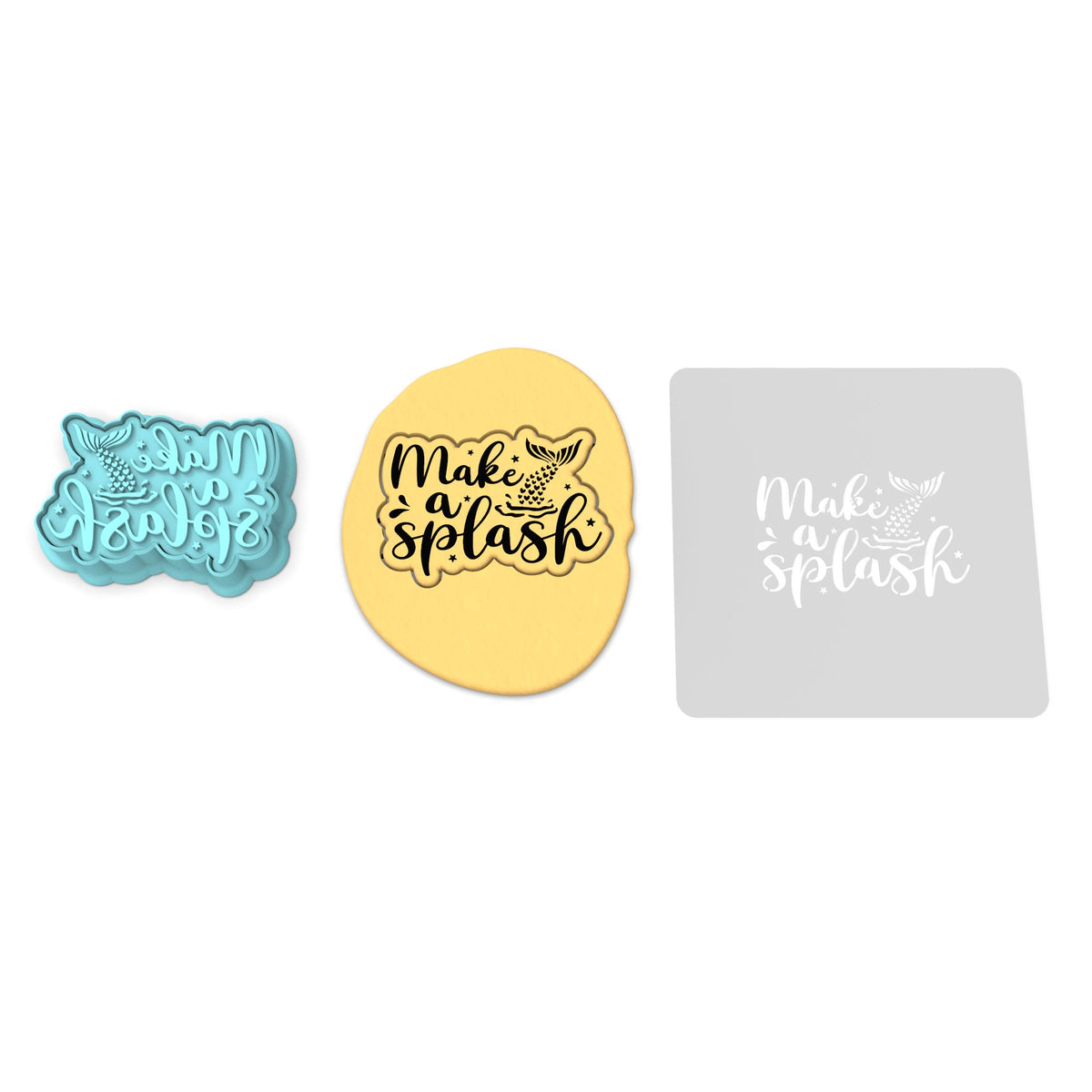 Make a Splash Cookie Cutter | Stamp | Stencil #1