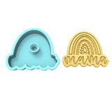 Mama Rainbow Cookie Cutter | Stamp | Stencil Cookie Cutters Cookie Cutter Lady 