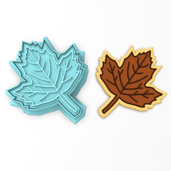 Maple Leaf Cookie Cutter | Stamp | Stencil #1 Halloween / Fall Cookie Cutter Lady 2 Inch Small Cupcake Cutter + Stamp No