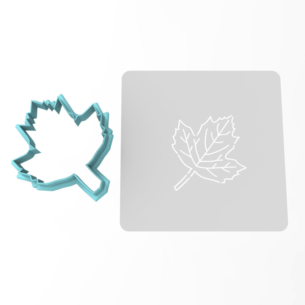 Maple Leaf Cookie Cutter | Stamp | Stencil #1 Halloween / Fall Cookie Cutter Lady 3 Inch Cupcake/Small Cookie Cutter Only Yes