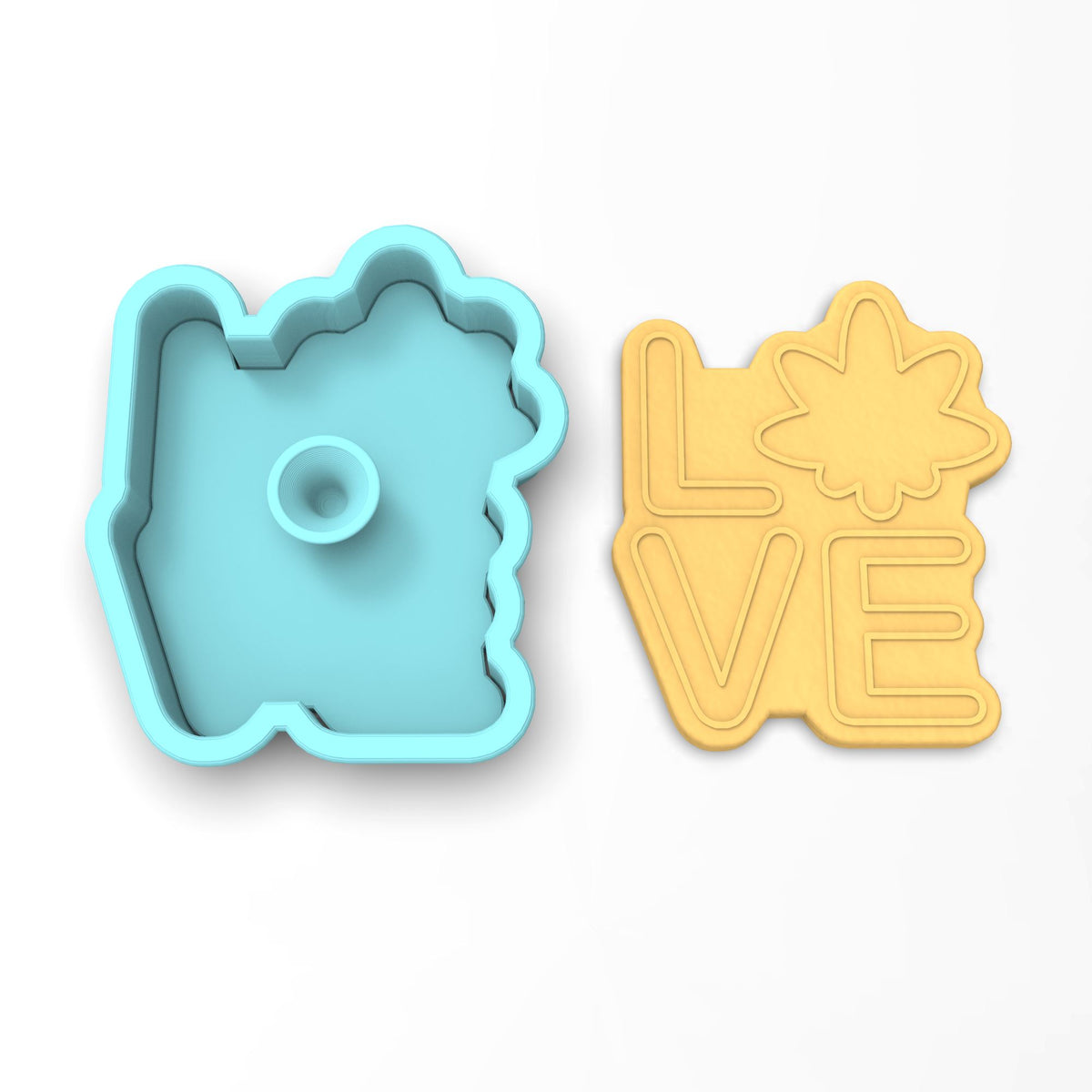 Marijuana Love Cookie Cutter | Stamp | Stencil #1