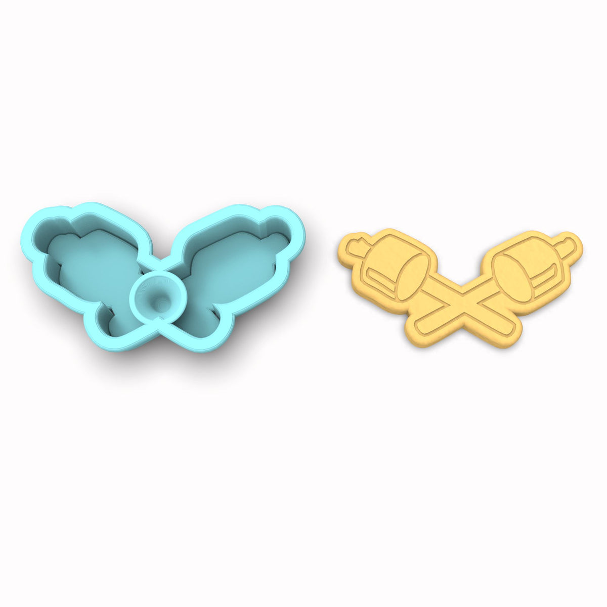 Marshmallow Stick Cookie Cutter | Stamp | Stencil #1