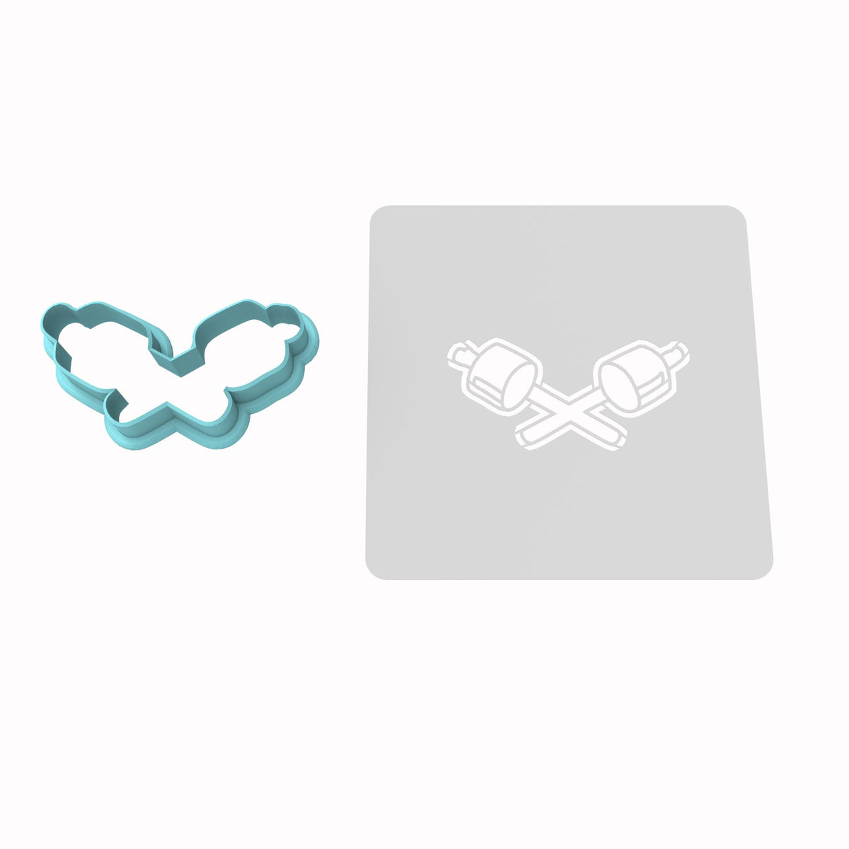Marshmallow Stick Cookie Cutter | Stamp | Stencil #1