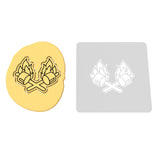 Marshmallow Sticks with Fire Cookie Cutter | Stamp | Stencil #1