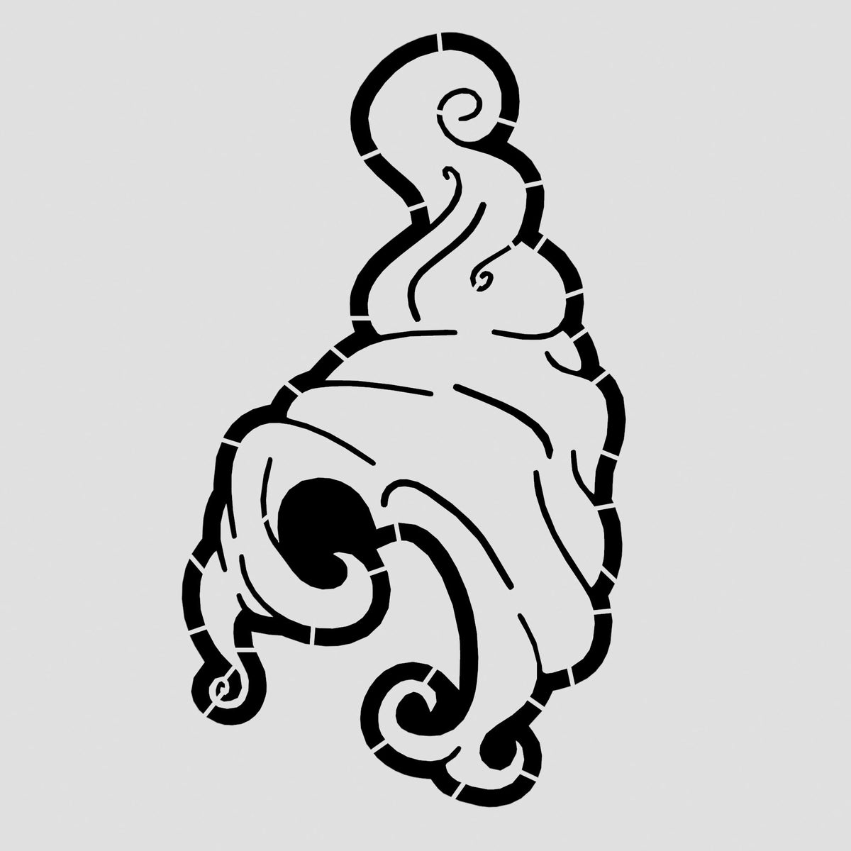 Mary Sanderson Witch Hair Cookie Cutter | Stamp | Stencil #2