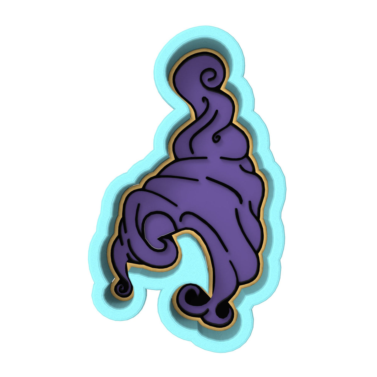 Mary Sanderson Witch Hair Cookie Cutter | Stamp | Stencil #2