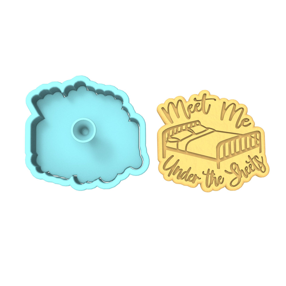 Meet Me Under the Sheets Cookie Cutter | Stamp | Stencil #1 Bachelorette & Bachelor Cookie Cutter Lady 