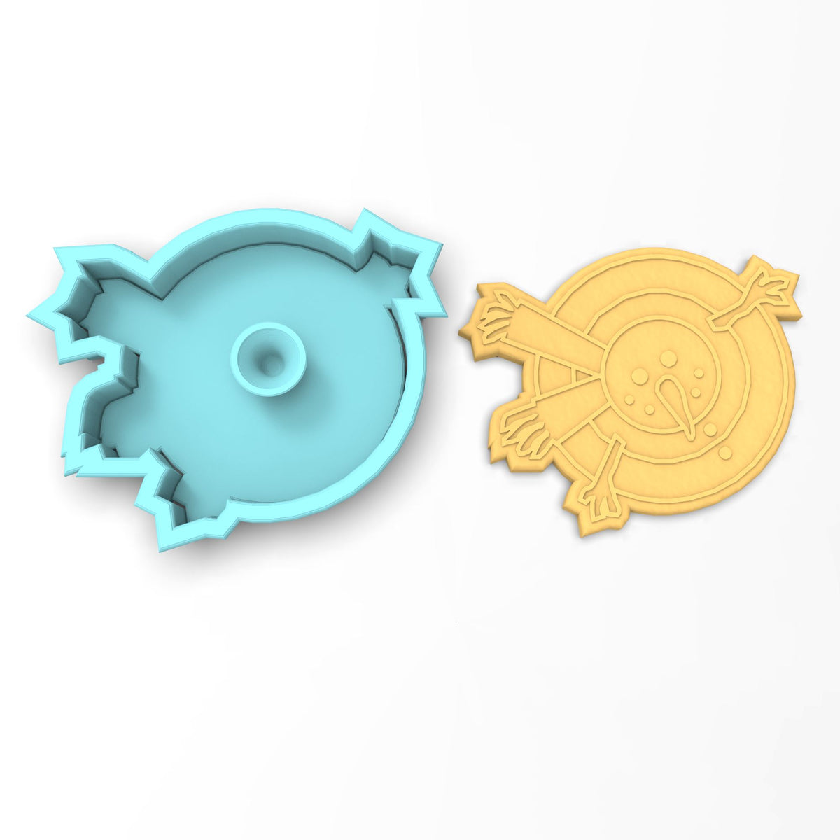 Melted Snowman Cookie Cutter | Stamp | Stencil #1