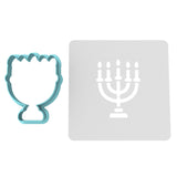 Menorah Cookie Cutter | Stamp | Stencil #1