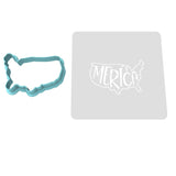 Merica Cookie Cutter | Stamp | Stencil #1